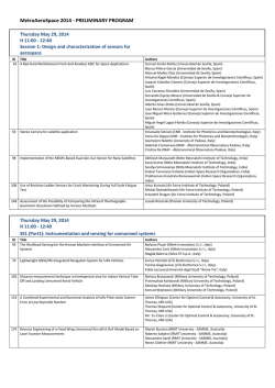 MetroAeroSpace 2014 - PRELIMINARY PROGRAM