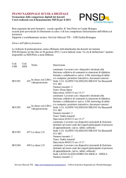 Corsi sulle competenze digitali dei docenti - PNSD - 2013