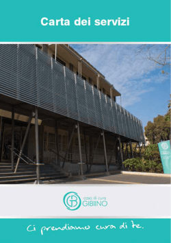 Carta dei Servizi - Casa di Cura Gibiino