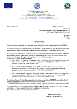 Circolare - Liceo Scientifico Statale Battaglini