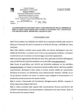 Albo definitivo imprese di fiducia vigente