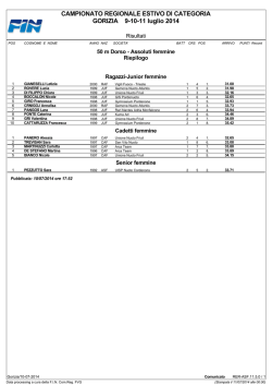 CAMPIONATO REGIONALE ESTIVO DI CATEGORIA GORIZIA 9