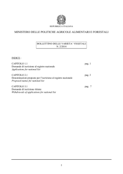 Bollettino N. 2 del 2014 - Ministero delle Politiche Agricole e Forestali