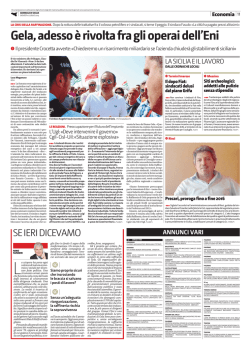 Gela, adesso &egrave; rivolta fra gli operai dell&acute;Eni