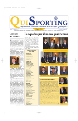 QuisportingGIUGNO - Circolo della Stampa