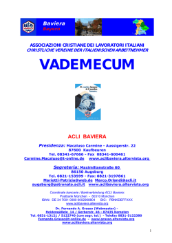VADEMECUM - ACLI Baviera