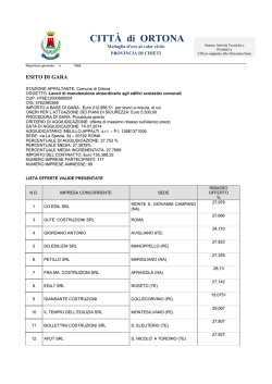 esito di gara - Comune di Ortona