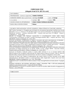 CURRICULUM VITAE (Allegato N del DPR 207/10