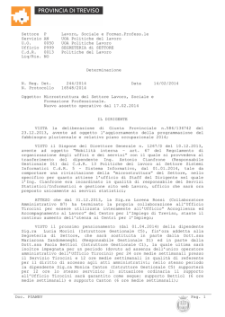 Testo della Determina - Provincia di Treviso