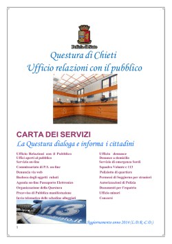 Questura di Chieti Ufficio relazioni con il pubblico
