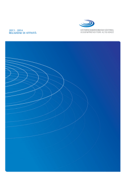 2013 . 2014 RELAZIONE DI ATTIVITÀ