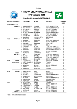 1 PROVA CRL PROMOZIONALE 07 Febbraio 2015