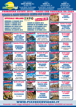 RICHIEDI IL NUOVO CATALOGO! CHIAMA 0437