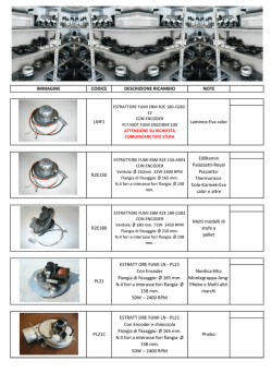 R2E180 Molti modelli di stufe a pellet PL21 ESTRATT ORE FUMI LN