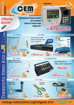 Offerta generale luglio agosto 2014