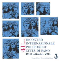 opuscolo di sala - Incontro Internazionale Polifonico