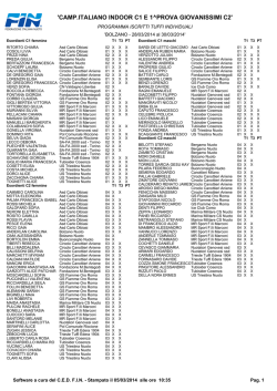Elenco iscritti - Federazione Italiana Nuoto