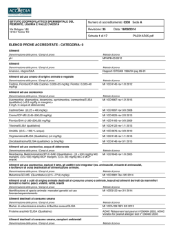 ELENCO PROVE ACCREDITATE - CATEGORIA: 0