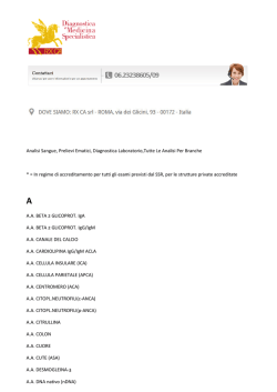 ELENCO ANALISI COMPLETO in PDF