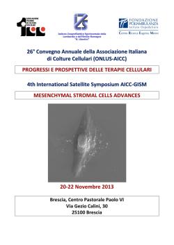 26&deg; Convegno Annuale della Associazione Italiana di