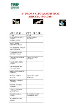 ordine di passaggio agonistico