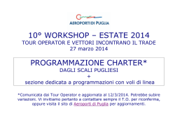 Programmazione Charter Summer 2014