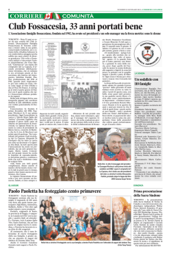 Club Fossacesia, 33 anni portati bene L