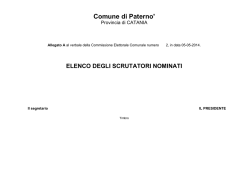 elenco degli scrutatori sorteggiati