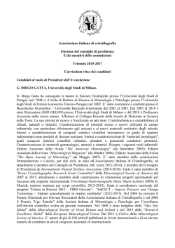 Associazione italiana di cristallografia Elezione del consiglio di