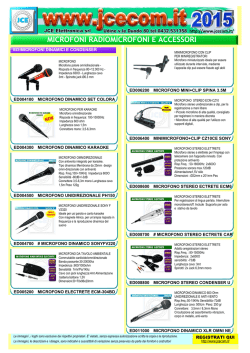 MICROFONI RADIOMICROFONI E ACCESSORI