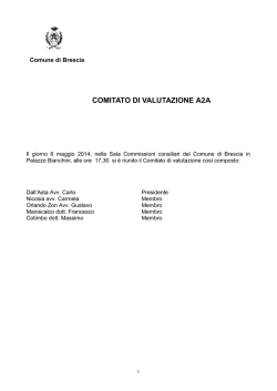 COMITATO DI VALUTAZIONE A2A