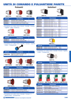 UNIT&Agrave; DI COMANDO E PULSANTIERE PARETE