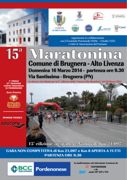 Maratonina 15a - Comune di Brugnera