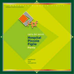 Carta dei servizi - Ospedale Piccole Figlie