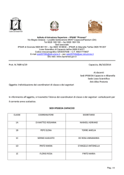 Coordinatori e segretari IPSSEOA e Liceo Scientifico a.s.2014-15