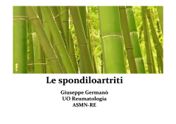 Le spondiloartriti (entesoartriti)