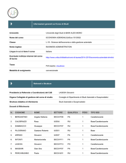 Economia aziendale - Sede di Brindisi