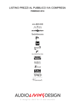 Scarica il listino Audio Living Design