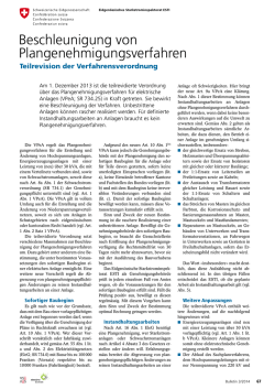 Beschleunigung von Plangenehmigungsverfahren - bulletin