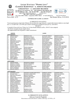 Prot n 4845 A/19 San Donato Mil.se, 18.10.2014