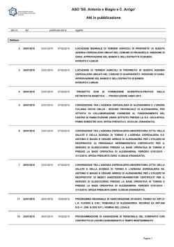 Atti in pubblicazione - Azienda Ospedaliera Santi Antonio e Biagio e