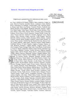 Avv. ELIO VITAlE Elenco E - Ricorrenti ricorso Morgante per la RIA