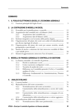 sommario 1. il foglio elettronico (excel)