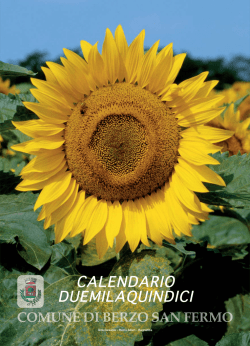 BERZO San FERMO Calendario Eventi 2015
