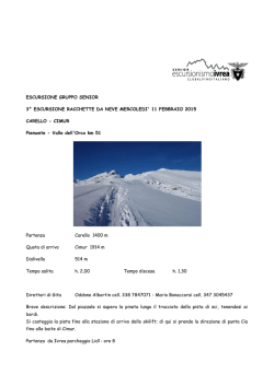 Mercoled&igrave; 11 febbraio Senior Ciaspole alla Cialma