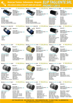 promozione motori efel - iskra