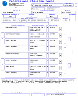 Sorteggio - Federazione Italiana Bocce