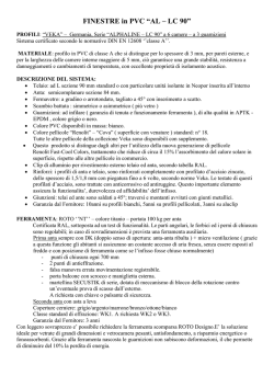 FINESTRE in PVC &ldquo;AL &ndash; LC 90&rdquo; - Serramenti Scapolan Michele