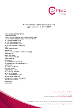 Analisi di Laboratorio - Poliambulatorio Castello