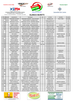 Elenco iscritti - Scuderia Livorno Rally